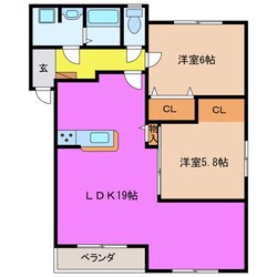 津駅 徒歩12分 3階の物件間取画像